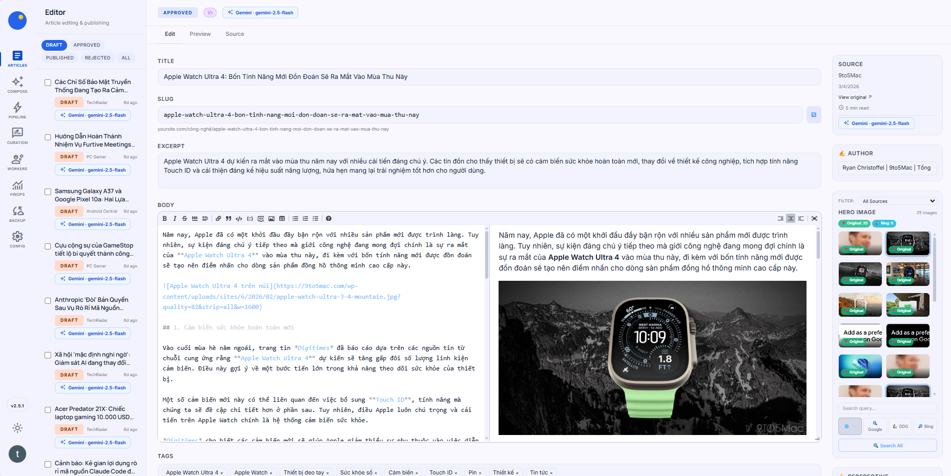 RetroLab Editor — Full-featured Markdown editor with split-screen preview